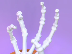 Kafatası El Tutan Tabut Kutusu 3D Baskı Modeli