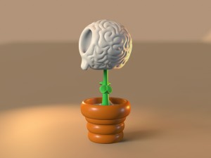 Spooky Halloween Skull Plant 3D Принт Модель