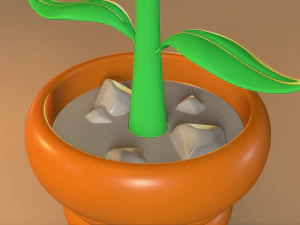 Spooky Halloween Skull Plant 3D Print Model