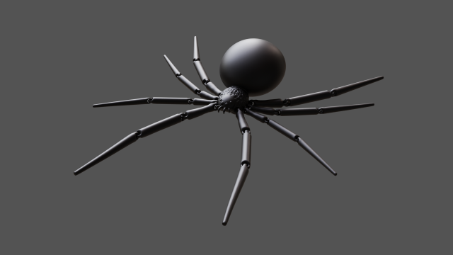 Moveable Spider Modelo de impresión 3D .c4d .max .obj .3ds .fbx .stl .blend 