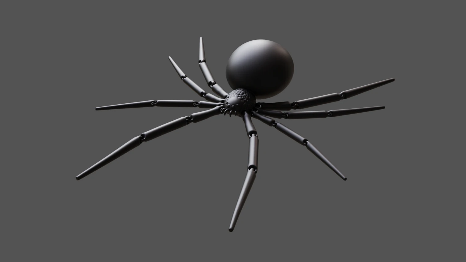 Moveable Spider 3D Print Model .c4d .max .obj .3ds .fbx .stl .blend 