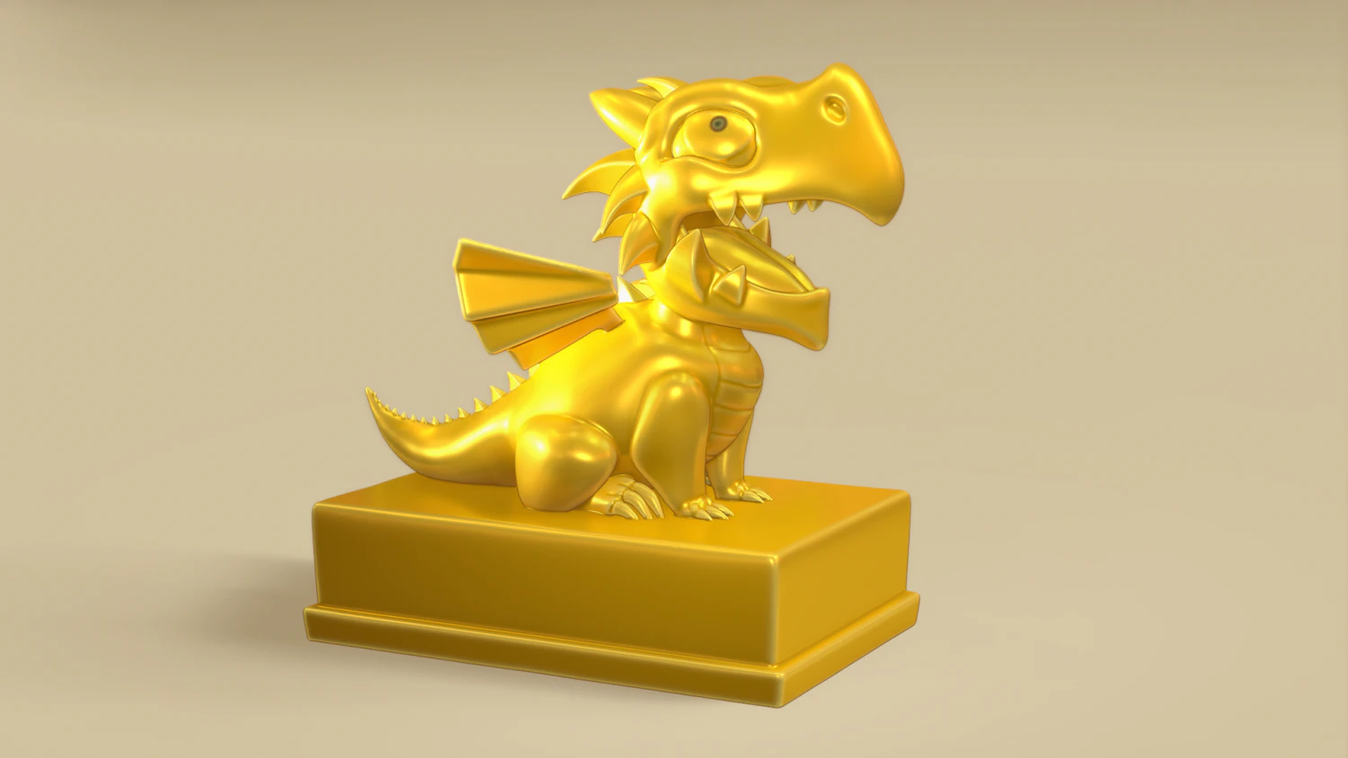 Cute Little Dragon 3D Print Model .c4d .max .obj .3ds .fbx .stl .blend 