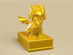 Cute Little Dragon 3D Print Model