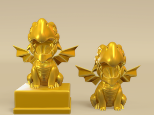 Cute Little Dragon 3D Print Model