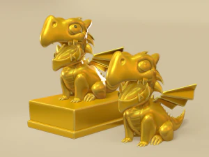 Cute Little Dragon 3D Print Model