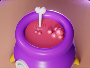Halloween Witch Cauldron Bowl 3D 프린트 모델