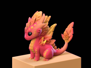 Magical Baby Dragon 3D Print Model