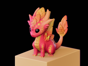 Magical Baby Dragon 3D Print Model