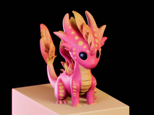 Magical Baby Dragon 3D Print Model