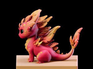Magical Baby Dragon 3D Print Model