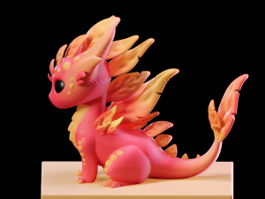 Magical Baby Dragon 3D Print Model