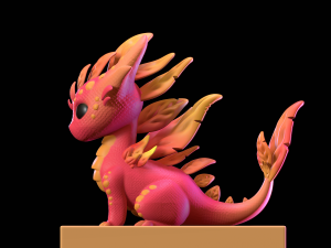 Magical Baby Dragon 3D Print Model