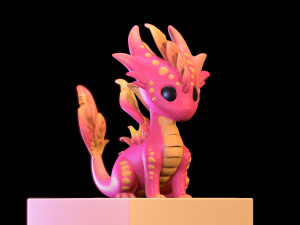 Magical Baby Dragon 3D Print Model