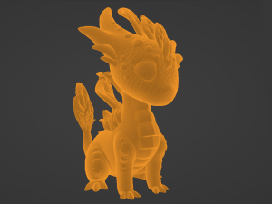 Magical Baby Dragon 3D Print Model