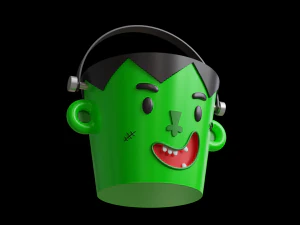 Frankenstein Bucket 3D Print Model