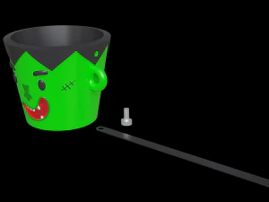 Frankenstein Bucket 3D Print Model