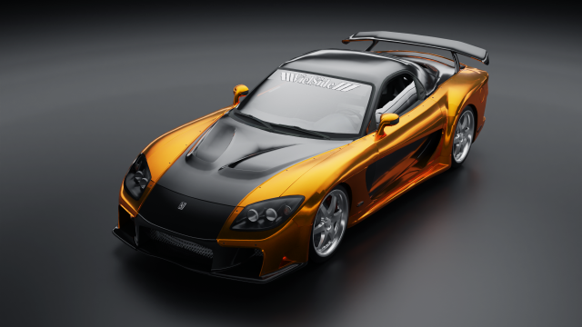 Mazda RX7 Fortune 3D Model .c4d .max .obj .3ds .fbx .stl .blend 