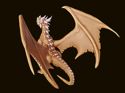 3D Printable Dragon 3D Print Model