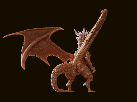 3D Printable Dragon Modello di stampa 3D