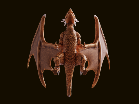 3D Printable Dragon Modello di stampa 3D