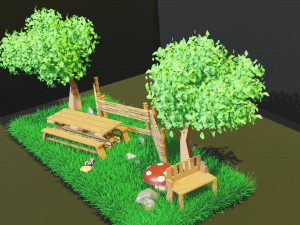 garden project simple 3D Модель