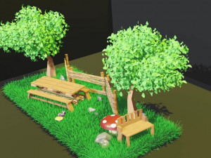 garden project simple 3D Модель