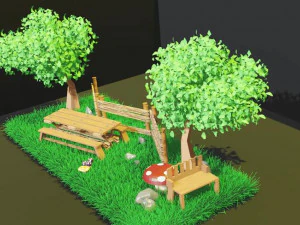 garden project simple 3D Model