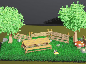 garden project simple 3D Модель
