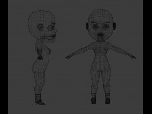 cartoon girl Model 3D