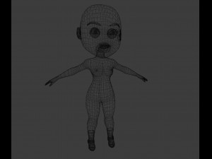 cartoon girl Model 3D