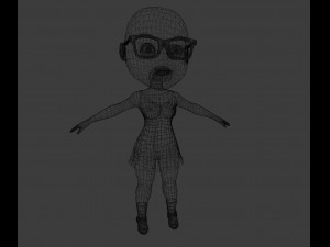 cartoon girl Model 3D