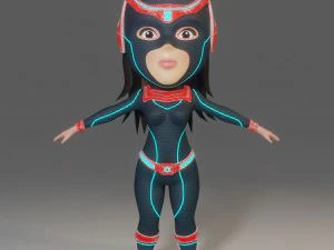 gadis super Model 3D