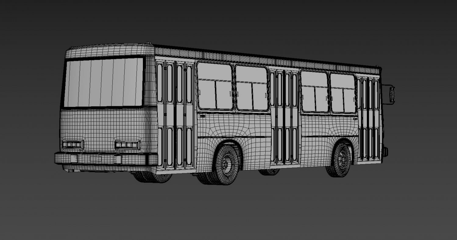 Bus 3d model. 3d model bus 6126. 3d model bus gaz.