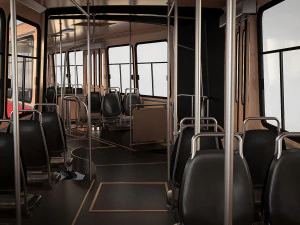 &ocirc;nibus longo Modelo 3D