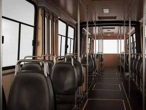 &ocirc;nibus longo Modelo 3D