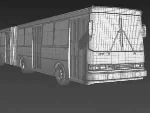 &ocirc;nibus longo Modelo 3D