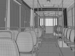 &ocirc;nibus longo Modelo 3D