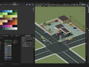 GasStation Low Poly 3D Model