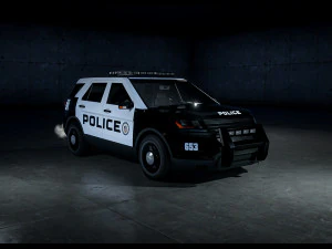 Police Car SUV 3D Model