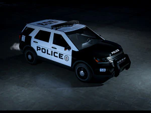 Police Car SUV 3D Model
