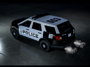 Police Car SUV Modelo 3D