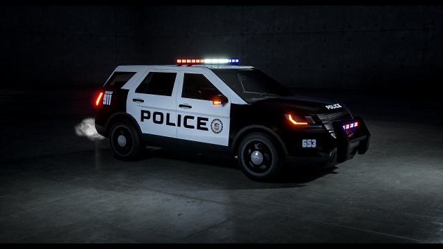 Police Car SUV Modelo 3D .c4d .max .obj .3ds .fbx .stl .blend 