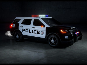Police Car SUV 3D मॉडल