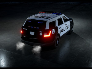 Police Car SUV Modelo 3D