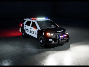 Police Car SUV 3D Model