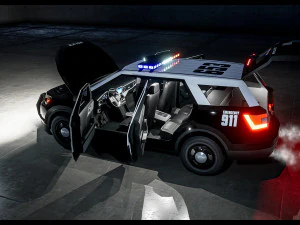 Police Car SUV 3D Model