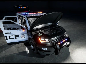 Police Car SUV 3D Model