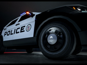 Police Car SUV Modelo 3D