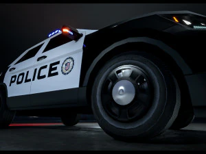 Police Car SUV 3D Model