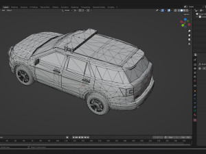 Police Car SUV Modelo 3D
